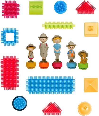 باتات - كتل ذات شعيرات - مكعبات بناء متشابكة من STEM - مجموعة لعب مكونة من 85 قطعة - حقيبة حمل قابلة لإعادة الاستخدام - ألعاب تنموية للأطفال الصغار والأطفال - حقيبة حمل مغامرات سفاري - سنتان + in Kuwait