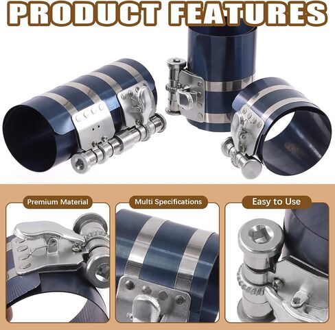 Wokape Piston Ring Compressor Tool Set with Feeler Gauge, Including Car Engine 3"/4"/6" Piston Ring Compressor with Adjustable Safety Screws & Piston Ring Pliers & Stainless Steel Feeler Gauge in Saudi Arabia