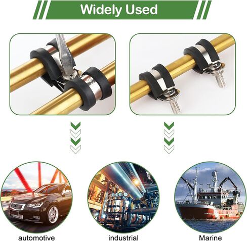 مجموعة متنوعة من مشابك الكابلات المكونة من 330 قطعة تتضمن 10 مشبك كابلات بأحجام، و304 مشابك خرطوم من الفولاذ المقاوم للصدأ لتركيب الأنابيب والأنابيب والأسلاك - 1/4 بوصة 5/16 بوصة 3/8 بوصة 1/2 بوصة 5/8 بوصة 3/4 بوصة 1 "1-1/4" 1-1/2" 1-3/4" in Kuwait