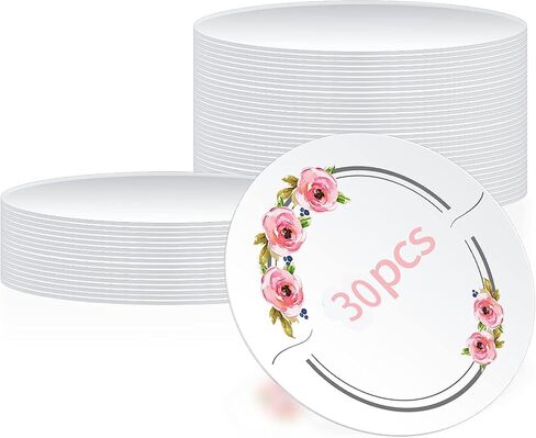 30 قطعة من أوراق الأكريليك الشفافة، قرص فارغ من الأكريليك مقاس 4 بوصات، لافتات دائرية من البلاستيك الأكريليك الشفاف للصور والإطار والرسم والحرف اليدوية ومشاريع العرض in Kuwait