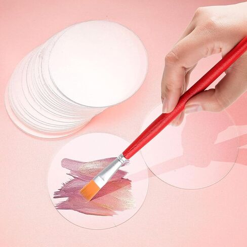 30 قطعة من أوراق الأكريليك الشفافة، قرص فارغ من الأكريليك مقاس 4 بوصات، لافتات دائرية من البلاستيك الأكريليك الشفاف للصور والإطار والرسم والحرف اليدوية ومشاريع العرض in Kuwait