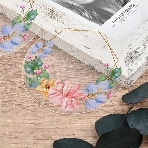 30 قطعة من أوراق الأكريليك الشفافة، قرص فارغ من الأكريليك مقاس 4 بوصات، لافتات دائرية من البلاستيك الأكريليك الشفاف للصور والإطار والرسم والحرف اليدوية ومشاريع العرض in Kuwait