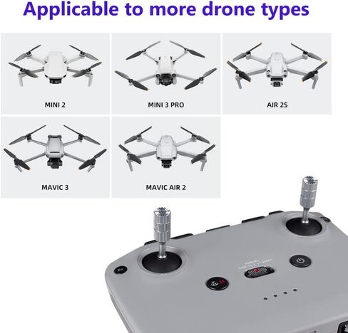 عصا تحكم ذكية متوافقة مع وحدة التحكم الذكية DJI RC-N1، عصا تحكم بديلة من الألومنيوم، عصا تحكم بديلة متوافقة مع ملحقات طائرات DJI Mini 3 Pro بدون طيار in Kuwait