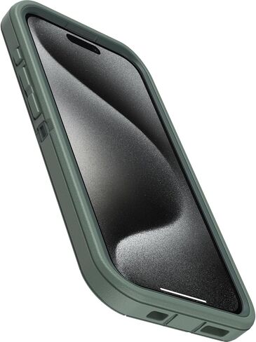 حافظة OtterBox iPhone 15 Pro (فقط) من سلسلة Defender - سوداء، بدون شاشة، متينة ومتينة، مع حماية للمنافذ، وتتضمن مسند بمشبك الحافظة in Kuwait