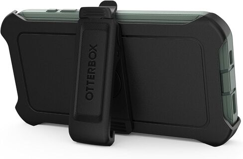 حافظة OtterBox iPhone 15 Pro (فقط) من سلسلة Defender - سوداء، بدون شاشة، متينة ومتينة، مع حماية للمنافذ، وتتضمن مسند بمشبك الحافظة in Kuwait