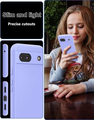for Google Pixel 8a Case (2024) TPU Silicone Phone Case with Camera Protection Soft Interior Slim Fit Flexible Back Cover for Pixel 8a - Beige in Saudi Arabia
