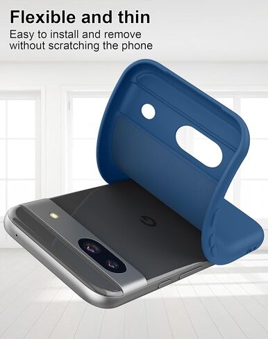 for Google Pixel 8a Case (2024) TPU Silicone Phone Case with Camera Protection Soft Interior Slim Fit Flexible Back Cover for Pixel 8a - Beige in Kuwait