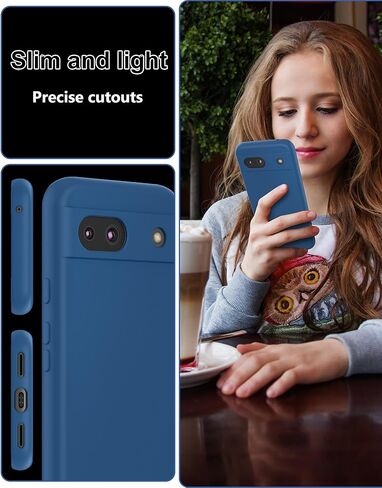 for Google Pixel 8a Case (2024) TPU Silicone Phone Case with Camera Protection Soft Interior Slim Fit Flexible Back Cover for Pixel 8a - Beige in Kuwait