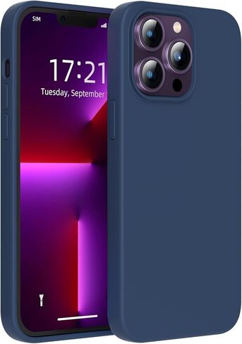 JOOSKO for iPhone 13 pro Case, Premium Liquid Silicone, Drop-Proof Full Body Protective Case, [Soft Anti-Scratch Microfibre Lining], 6.1 Inch Ultra Slim Shockproof Phone Case. (Lavender Purple) in Saudi Arabia