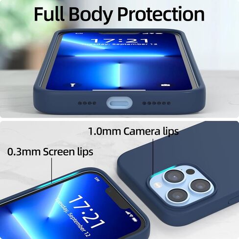 JOOSKO for iPhone 13 pro Case, Premium Liquid Silicone, Drop-Proof Full Body Protective Case, [Soft Anti-Scratch Microfibre Lining], 6.1 Inch Ultra Slim Shockproof Phone Case. (Lavender Purple) in Saudi Arabia