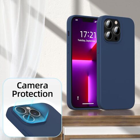JOOSKO for iPhone 13 pro Case, Premium Liquid Silicone, Drop-Proof Full Body Protective Case, [Soft Anti-Scratch Microfibre Lining], 6.1 Inch Ultra Slim Shockproof Phone Case. (Lavender Purple) in Saudi Arabia