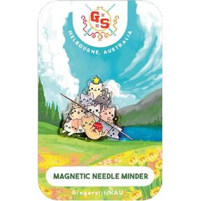 GingerStitch AU Magnetic Needle Minder, Kawaii Cat Design, Acrylic Cross Stitch Embroidery Accessory, Melbourne Collection in Kuwait