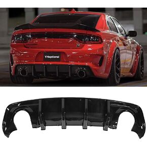 الناشر الخلفي لـ 2015-2024 دودج تشارجر SRT Daytona Scat Pack R/T 392 GT R/T المصد الخلفي للشفة غير العريضة لشاحن SRT ملحقات Scatpack (أسود لامع) in Kuwait