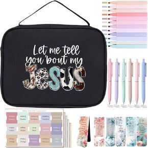 Bible Covers for Women& Girls, Durable Bible Cover Case for Women with Handles, All-in-One Bible Journaling Kit, Perfect Bible Study Kit and Bibles Study Supplies in Kuwait