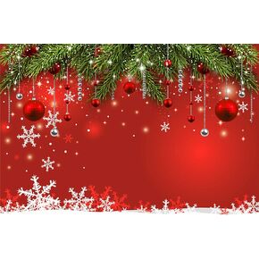 XCKALI بريق البريق الأحمر عيد الميلاد الثلج خلفية لا التجاعيد عيد ميلاد سعيد حزب الديكور عيد الميلاد الأسرة الطفل دش الديكور الشتاء الثلج خلفية التصوير الفوتوغرافي (7x5ft) in Kuwait