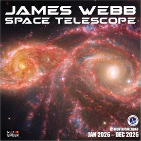 RED EMBER James Webb Space Discoveries with Inspirational Quotes 2024 Hangable Monthly Wall Calendar |12" x 24" Open | Thick & Sturdy Paper | Giftable | Outer Space Universe NASA in Saudi Arabia