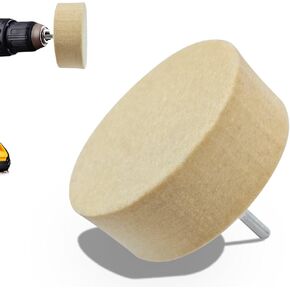 3" Wool Felt Polishing Buffing Wheel with 1/4'' Shank - 80mm Glass Buffer Polisher Wheel Grinding Head Use with Cerium Oxide Polishing Powder - Compressed Wool Buffing Pad for Rotary Tool in Saudi Arabia