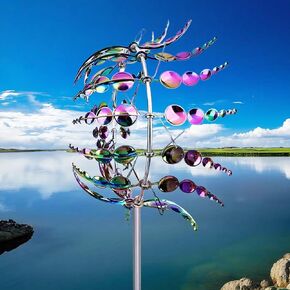 Windmill for Yard and Garden, Wind Spinner, Magical Metal Windmill for Backyards, 3D Wind Sculptures & Spinners Outdoor, Kinetic Garden Sunflower Wind Spinners (Colorful) in Saudi Arabia