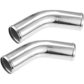 70mm 2.75" OD 4" 100mm Leg Length Universal Car Aluminum Alloy Tube Intercooler Pipe 45 Degree Bend Elbow Air Intake Joiners Tubing - Pack of 2 Replace Parts in Kuwait