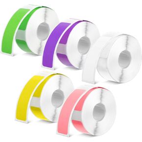 D30 Label Tape Print Stickers 12 x 40 mm Label Maker Tape Colorful Laminated Labeling Paper Replacement for D30 Printer, 160/Roll, 5 Rolls in Total(800 Pieces) in Kuwait