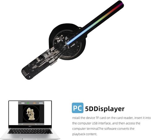 Missyou 3D Hologram Fan,3.5" 3D Hologram Projector Advertising Display with 700 Video Library and Remote for Business Store Signs,Bar,Casino,Party,halloween in Kuwait