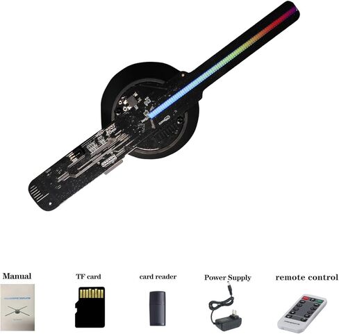 Missyou 3D Hologram Fan,3.5" 3D Hologram Projector Advertising Display with 700 Video Library and Remote for Business Store Signs,Bar,Casino,Party,halloween in Kuwait