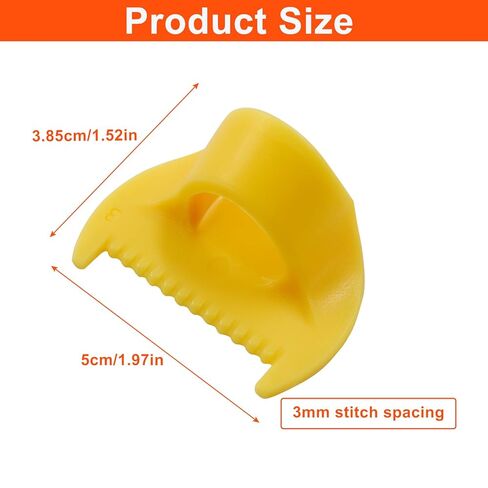 VDAMZVO 4 قطع قفل غرزة الحافة ومقياس الخياطة، مجموعة أدوات الخياطة DIY أداة صغيرة لخياطة أصابع الخياطة، مساعدات خياطة اللحف للمبتدئين (3 مم + 4 مم) in Kuwait