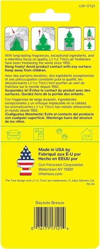 Little Trees Cardboard Hanging Car, Home & Office Air Freshener, Peachy Peach (Pack of 12) in Kuwait