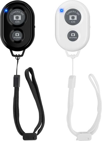 Wireless Camera Remote Shutter for Smartphones (2 Pack), zttopo Wireless Phone Camera Remote Control Compatible with iPhone/Android Cell Phone - Create Amazing Photos and Selfies, Wrist Strap Included in Saudi Arabia