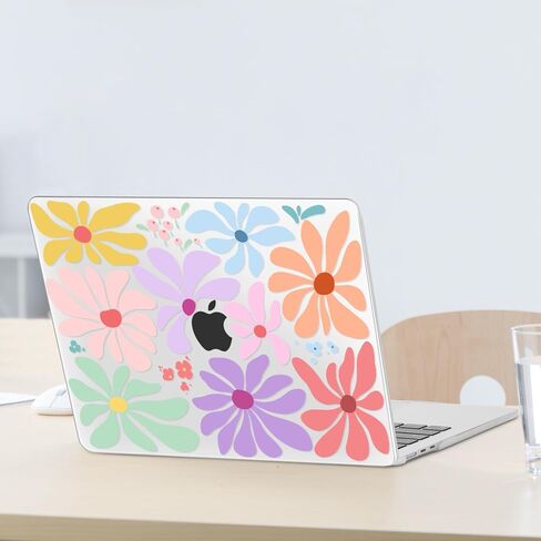 حافظة MOSISO متوافقة مع جهاز MacBook Air 13 بوصة 2025 2024 2023 2022 M4 A3240 M3 A3113 M2 A2681، غطاء صلب من البلاستيك وغطاء لوحة مفاتيح وواقي شاشة لجهاز MacBook Air 13.6 بوصة، ديزي ملون in Saudi Arabia
