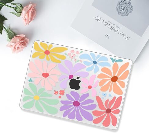 حافظة MOSISO متوافقة مع جهاز MacBook Air 13 بوصة 2025 2024 2023 2022 M4 A3240 M3 A3113 M2 A2681، غطاء صلب من البلاستيك وغطاء لوحة مفاتيح وواقي شاشة لجهاز MacBook Air 13.6 بوصة، ديزي ملون in Saudi Arabia