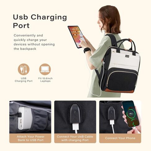 MOSISO 15.6 inch Laptop Backpack with USB Charging Port&Front Corduroy Pocket&Compatible with MacBook Air 15 inch Case 2025-2023, Leopard Grain Hard Case & Keyboard Cover & Screen Protector, Black in Saudi Arabia