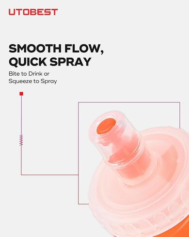 قارورة ناعمة من UTOBEST، 2 عبوة من زجاجات الجري الناعمة سعة 350 مل، قارورة تشغيل قابلة للطي من مادة TPU، قارورة محمولة قابلة للطي محمولة للسفر والسفر والمشي لمسافات طويلة وركوب الدراجات في المدينة والمشي باللون البرتقالي in Kuwait