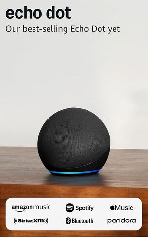 Amazon Echo Dot (newest model) - Vibrant sounding speaker, Designed for Alexa+, Great for bedrooms, dining rooms and offices, Charcoal in Saudi Arabia