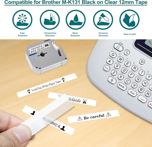 BOYEEZON Compatible for MK131 M-K131 Clear Label Tape Brother P Touch M Tape 12mm 0.47 Work for Brother PT-M95 PT-90 PT-70 PT-65 PT-45 Label Maker, 1/2 Inch x 26.2 Feet, Black on Clear,3-Pack in Saudi Arabia