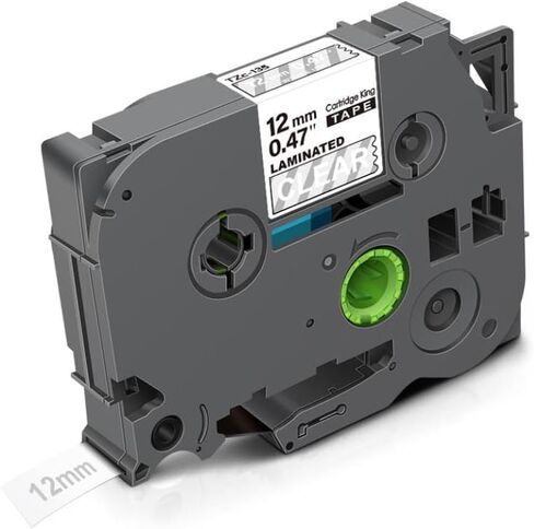 12mm TZe-White-Label TZ231 TZ 231 131 Black On White Laminated Tape Compatible with Label Printer Models for Part Number TZ231(Black on Silver) in Saudi Arabia