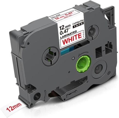 12mm TZe-White-Label TZ231 TZ 231 131 Black On White Laminated Tape Compatible with Label Printer Models for Part Number TZ231(Black on Silver) in Saudi Arabia