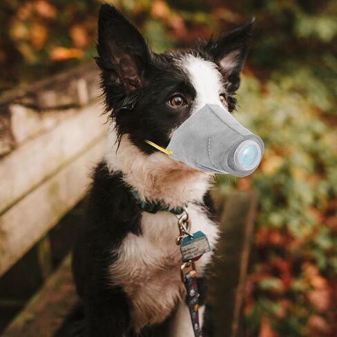 STOBOK Adjustable Dog Gas Maskss Dog Muzzle Reusable Puppy Masks Breathable Dog Mouth Protection Masks Filter Air Pollutants for Small Large Dogs L Dark Grey in Kuwait
