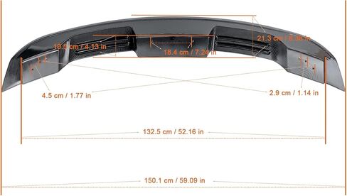 Gloss Black Rear Spoiler Wing Compatible with 2015-2023 Ford Mustang 2-Door Models ABS Trunk Wing Spoiler in Saudi Arabia
