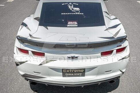 لسيارة شيفروليه كمارو 2010-2013 | EOS ZL1 Style جناح غطاء صندوق السيارة الخلفي مع حشوة من الألومنيوم باللون الأسود اللامع في المنتصف (بلاستيك ABS - مطلي باللون الأسود اللامع) in Kuwait