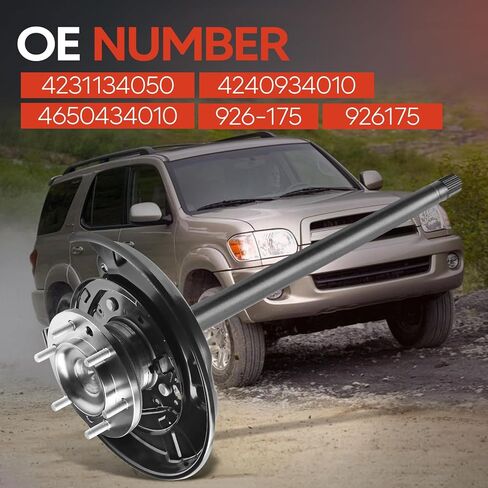 Rear Driver Left Side 926175 Axle Shaft Assembly with Axle Bearing and Seal, Fit for Toyota Sequoia 2001-2004 V8 4.7L, Replace OE 4231134050, 4240934010, 4650434010, 926-175 in Saudi Arabia