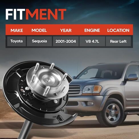 Rear Driver Left Side 926175 Axle Shaft Assembly with Axle Bearing and Seal, Fit for Toyota Sequoia 2001-2004 V8 4.7L, Replace OE 4231134050, 4240934010, 4650434010, 926-175 in Saudi Arabia
