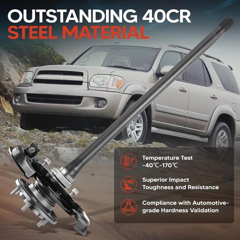Rear Driver Left Side 926175 Axle Shaft Assembly with Axle Bearing and Seal, Fit for Toyota Sequoia 2001-2004 V8 4.7L, Replace OE 4231134050, 4240934010, 4650434010, 926-175 in Saudi Arabia
