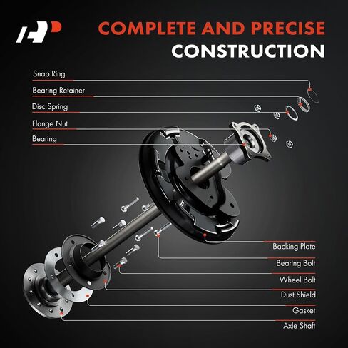 مجموعة عمود المحور الأيمن الخلفي A-Premium متوافقة مع Toyota Tundra 2007-2014 4.0L، Tundra 2010-2016 4.6L، Tundra 2007-2009 4.7L، جانب الركاب in Saudi Arabia