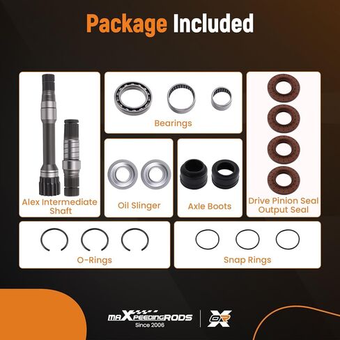 طقم عمود متوسط ​​للمحور التفاضلي الأمامي الأيمن من maxpeedingrods لـ 2012-2018 Ram 1500 4WD طقم عمود داخلي، 68257420AF 68257421AF 68257422AF 722N695BKA in Saudi Arabia