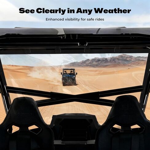 JERBOR UTV زجاج أمامي ناعم مقاوم للمطر والثلج مناسب لـ CFMOTO ZForce 950 HO HOEX 2020-2024، لـ CFMOTO ZForce 950 Sport 2020-2022، درع ناعم UTV مقاوم للماء in Saudi Arabia