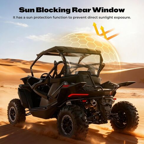 JERBOR UTV زجاج أمامي ناعم مقاوم للمطر والثلج مناسب لـ CFMOTO ZForce 950 HO HOEX 2020-2024، لـ CFMOTO ZForce 950 Sport 2020-2022، درع ناعم UTV مقاوم للماء in Saudi Arabia