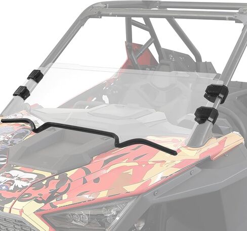 KEMIMOTO PRO XP 1/2 نصف مشابك ترقية الزجاج الأمامي متوافقة مع Polaris RZR PRO XP / RZR Turbo R 2020-2024، سهلة التركيب، شرائط مطاطية مثبتة مسبقًا 5 مم من مادة الكمبيوتر الزجاج الأمامي in Saudi Arabia