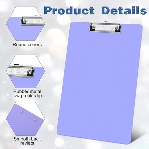 12 Pack Clipboards with Pen Holder 8.5x12.4 Multicolor Clip Board Plastic Standard A4 Letter Size Hanging Clipboards for Classroom, Students, Kid, Woman, Office & School Supply, 4 Color in Saudi Arabia