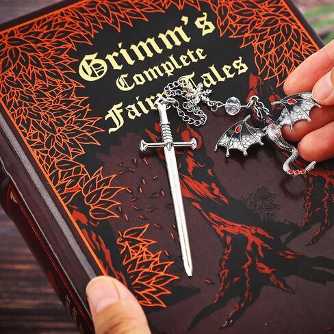 Vintage Bookmark Sword Book Mark with 4th Wing and Gray Dragon Chain Pendant-Fantasy Book Marks for Reading Women, Men, Book Lovers, Girls, Teens, Teachers and Students Handmade Bookmarks in Saudi Arabia
